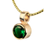 Złoty naszyjnik TETRAO zielony kamień