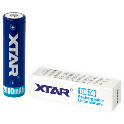 Lítiová batéria xtar 18650 s kapacitou 2 600 mah - akumulator-xtar-18650-3-7v-li-ion-2600mah-z-zabezpieczeniem-2