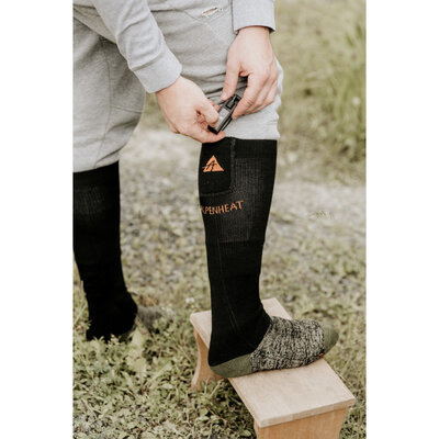 Vyhrievané ponožky alpenheat fire-socks zeleno-čierne - vyhrievane_ponozky_alpenheat_fire_socks_6