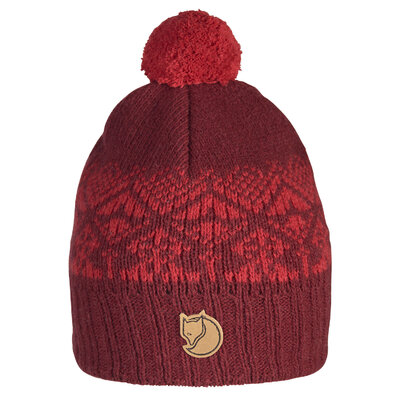 Detská pletená čiapka fjällräven kids snowball dark garnet - Detska_pletena_ciapka_Fjallraven_Kids_Snowball