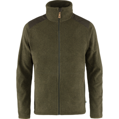 Pánska mikina fjällräven sten fleece – dark olive - Sten_Fleece_M_81765-633_A_MAIN_FJR