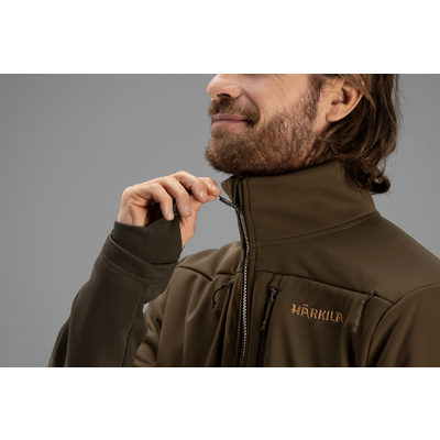 Pánska bunda härkila mountain hunter pro wsp fleece hunting green/shadow brown - 130113616_d03