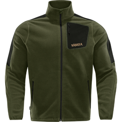 Pánska fleecová bunda härkila venjan duffel green / black - 130112689_f01