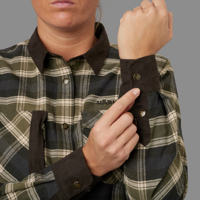 Dámska košeľa härkila aivak l/s olive - 140112877_d04