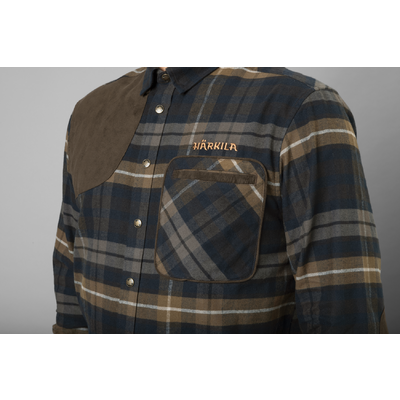 Pánska košeľa härkila jarne shooting l/s dark olive - Kosela_Jarne5