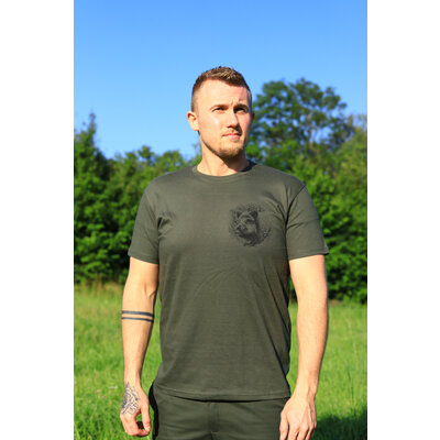 Pánske poľovnícke tričko tetrao diviak malý - zelené - polovnicke_tricko_tetrao_s_motívom_zveri (42)