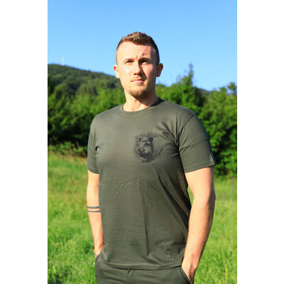 Pánske poľovnícke tričko tetrao diviak malý - zelené - polovnicke_tricko_tetrao_s_motívom_zveri (44)