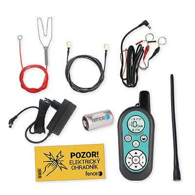 Set elektrického ohradníka fencee pre kone – kombinovaný rf generátor s diaľkovým ovládaním – páska 200 m - set_pdx_10_5