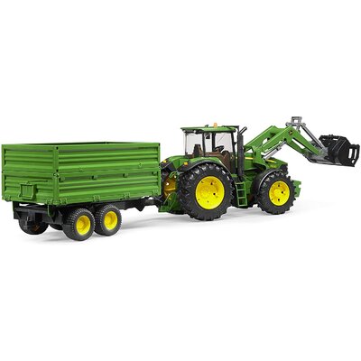Traktor john deere 7930 + čelný nakladač a vozidlo bruder - Traktor John Deere 7930 + čelný nakladač a vozidlo BRUDER 3055 (3)
