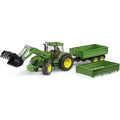 Traktor john deere 7930 + čelný nakladač a vozidlo bruder - Traktor John Deere 7930 + čelný nakladač a vozidlo BRUDER 3055 (5)