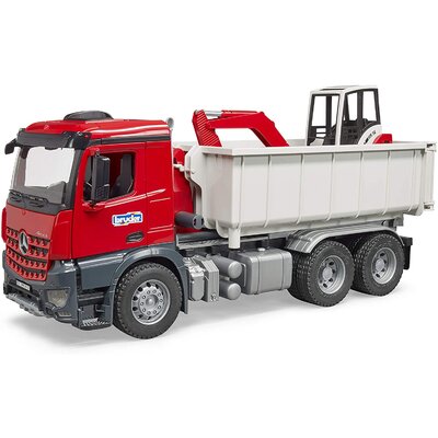 Nákladné auto mercedes benz arocs s kontejnerom + minibager schaeff bruder - Nákladné auto Mercedes Benz Arocs s kontejnerom + minibager Schaeff BRUDER (2)