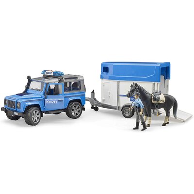 Policajné auto land rover s prívesom, koňom a figúrkou policajta bruder - Policajné auto Land Rover s prívesom, koňom a figúrkou policajta BRUDER (3)