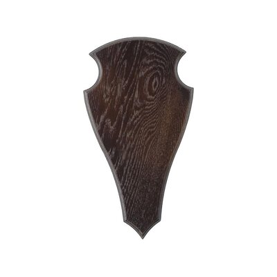 Tmavá trofejová podložka z dubového dreva s rozmermi 36 x 20 cm, elegantný dizajn pre vystavenie trofeje.