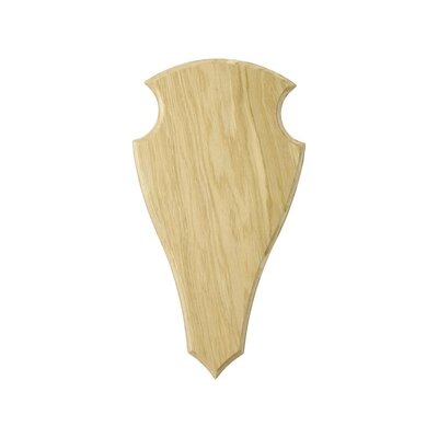 Trofejová podložka z dubového dreva v bledom prevedení, rozmer 40 x 22 cm