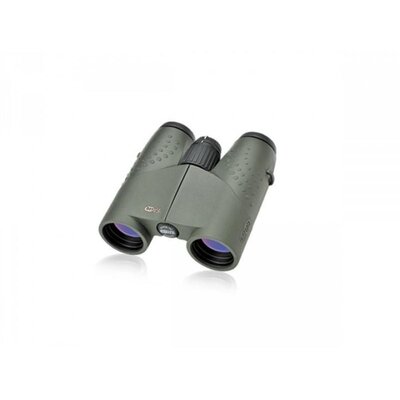 Ďalekohľad Meopta MeoStar B1 8x32 na bielom pozadí, zobrazený v perspektíve zhora. Viditeľné sú antireflexné vrstvy na šošovkách a ergonomický design s hliníkovým telom.