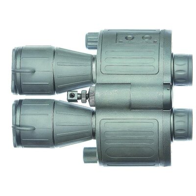 Digitálny binokulár Armasight DARK STRIDER Gen 1+ s pogumovaným telom a ovládacími tlačidlami na vrchu, určený na nočné videnie s 5-násobným zväčšením.