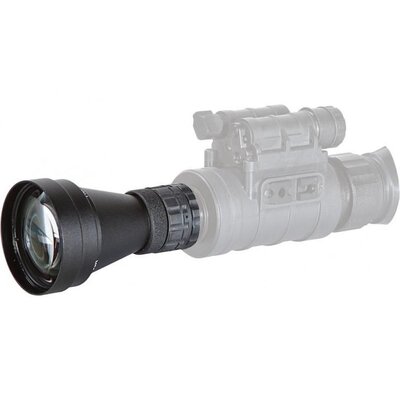 Rýchloupínací teleobjektív Armasight Sirius s 5-násobným zväčšením, určený pre zariadenie nočného videnia. Obsahuje nízkoprofilové krytky objektívu.