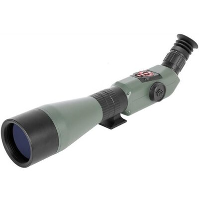 Smart spektív ATN X-SPOTTER HD 20-80x s nočným videním a vysokým rozlíšením, zelená a čierna farba, otočné ovládacie tlačidlá.