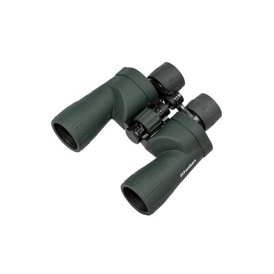 Ďalekohľad Delta Optical Titanium 8x42 so zeleným hliníkovým telom a nastaviteľným zaostrovaním.