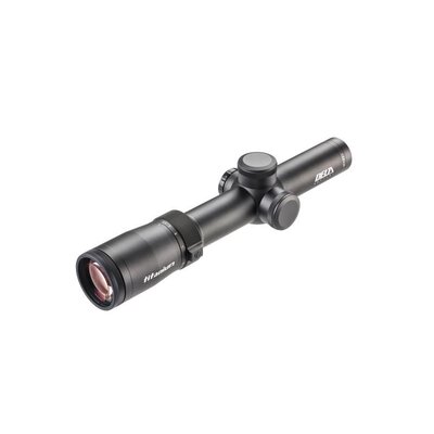 Puškohľad Delta Optical Titanium 1-5,8x24 FD 8MOA s čiernym matným povrchom a hliníkovým tubusom, ideálny na poľovačky vďaka nízkej hmotnosti a širokému zornému poľu.