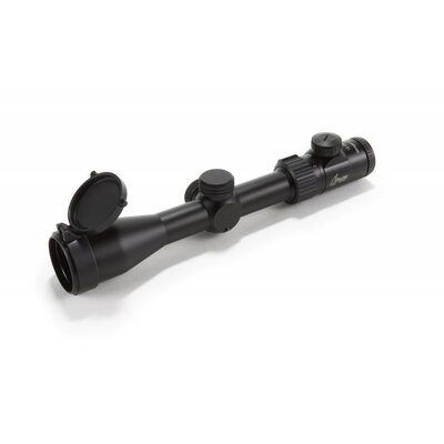 Puškohľad Bering Optics Hunt 1,5-6x42 IR s osvetlenou osnovou v matnej čiernej farbe, vodotesný a otrasuvzdorný, s resetovateľnými vežičkami a rýchlym zaostrením.