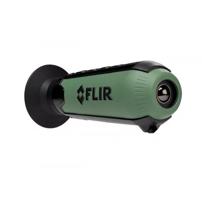 Termovízia FLIR SCOUT TK s kompaktným dizajnom a zelenou farbou, vhodná na pozorovanie prírody a poľovníctvo.