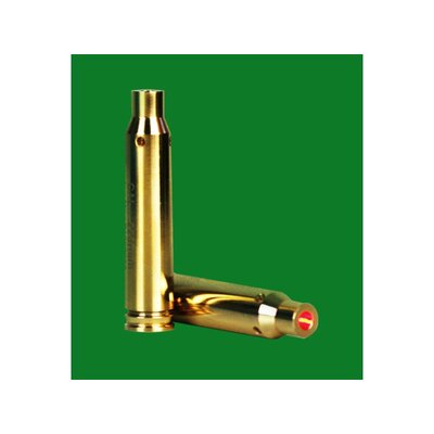 Laserový nastrelovač zbrane Bering Optics kaliber 30-06 Spr a .270 WIN na zelenom pozadí