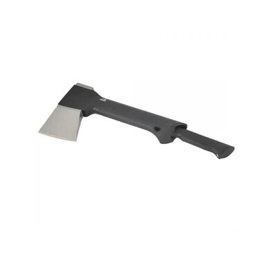 Poľovnícka sekera GERBER GATOR COMBO AXE s nožom vloženým v rukoväti. Rukoväť z nylónu a sklených vlákien s pogumovaným povrchom, pracovná časť z kovanej ocele.