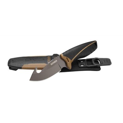 Poľovnícky nôž GERBER MYTH FIXED BLADE PRO GUT HOOK s nehrdzavejúcou čepeľou a páracím háčikom. Má odolnú Full Tang konštrukciu a komfortnú protišmykovú rukoväť. Dodáva sa s plastovým puzdrom s karbidovým brúskou.