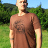 Pánske poľovnícke tričko tetrao jeleň veľký - hnedé - polovnicke_tricko_tetrao_s_motívom_zveri (51)