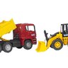 Nákladné auto man tga + čelný nakladač fr130 bruder - Nákladné auto MAN TGA + čelný nakladač FR130 BRUDER 2752