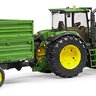 Traktor john deere 7930 + čelný nakladač a vozidlo bruder - Traktor John Deere 7930 + čelný nakladač a vozidlo BRUDER 3055 (3)
