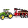 Traktor john deere 7930 + prepravník na drevo bruder - Traktor John Deere 7930 + prepravník na drevo BRUDER