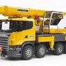 Autožeriav – nákladné auto scania r so žeriavom liebherr bruder - Autožeriav – Nákladné auto Scania R so žeriavom Liebherr BRUDER