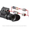 Nočné videnie Armasight Sirius Gen 2+ SDi MG s možnosťou napájania z batérií AA alebo CR123A, vrátane adaptérov na batérie a ochranného krytu.