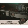 Diaľkové ovládanie ATN X-TRAC pripojené na optiku zariadenia, kompatibilné so sériou X-SIGHT II HD. Zobrazené sú tlačidlá a rolovacie koliesko ovládania.