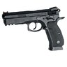 Airsoftová pištoľ CZ SP-01 SHADOW s čiernou ergonomickou rukoväťou a nápisom na hlavni.