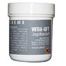 Krém na tmavenie zbrane WEGU-GFT v bielej plastovej nádobe s čiernym štítkom a textom. Obsah 25 gramov.