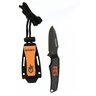 Pevný nôž GERBER BEAR GRYLLS ULTRA COMPACT FIXED BLADE s plastovým puzdrom a odnímateľným klipom na opasok. Nôž má gumovú rukoväť a je vyrobený z jedného kusa ocele technológiou full tang.