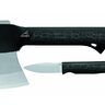 Poľovnícka sekera GERBER GATOR COMBO AXE WITH KNIFE s integrovaným nožom, s rukoväťou z nylónu a sklených vlákien, pogumovaný povrch, kovová čepeľ.