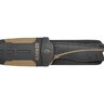 Poľovnícky nôž GERBER MYTH FIXED BLADE PRO GUT HOOK s čiernou rukoväťou a puzdrom, nôž v puzdre s nápisom GERBER, čepeľ z nehrdzavejúcej ocele s páracím háčikom, odolná konštrukcia a karbidová brúskou na puzdre.