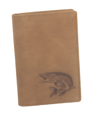 Skórzane etui na dokumenty TETRAO małe szczupak