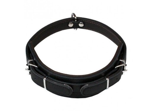 Obroża skórzana wzmocniona bez ucha 6 x 55 cm