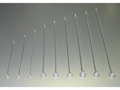 Obroża łańcuszkowa DeLuxe srebrna, 30 cm