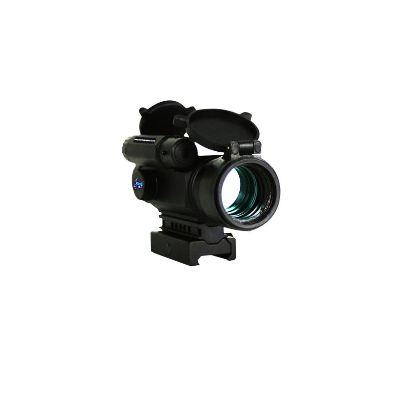 Laser Reflex kolimator BeringOptics z laserem na górze.
